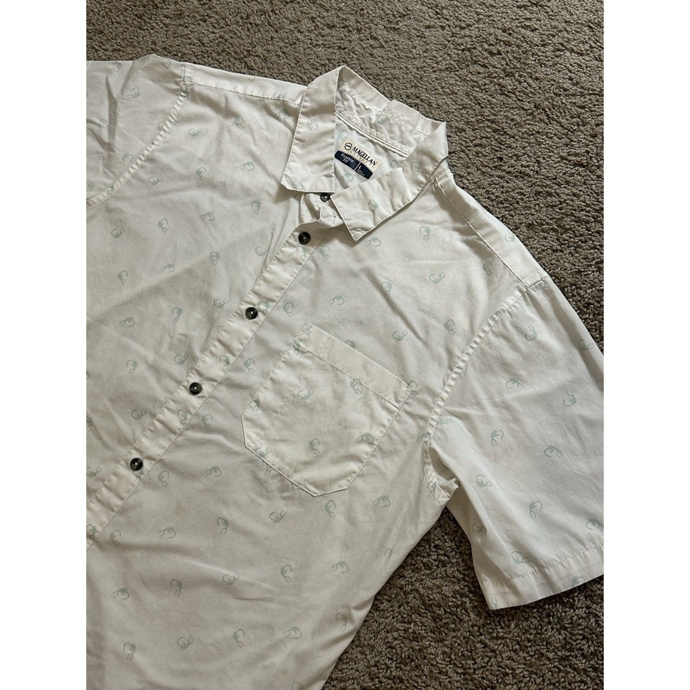 Men's Magellan Outdoors Short Sleeve Button Up Pattern Shirt - Large